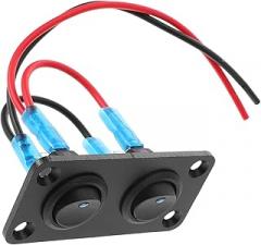 Gang Rocker Switch Panel for Automotive and Use Durable Boat Control Panel Versatile Electronic Control for Rvs Yachts and Vehicles Stylish Design with Stable