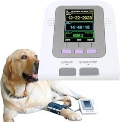 Veterinary Blood Pressure Monitor for Dogs Cats - 3 Cuffs 3 Modes Electronic Sphygmomanometer, Pet Pulse Rate Monitoring Meter for Home & Animal Care