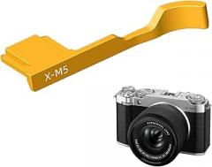 Thumb Grip Compatible with Fujifilm X-M5, Lightweight Aluminum Hot Shoe Thumb Rest for Mirrorless Camera (Gold)