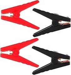 Performance Jumper Cable Clamps 4pcs Red Black Alligator Clips for DIY Ignition Emergency Power