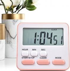 Digital Kitchen Timer, Small Electronic Clock, 24 Hour Countdown Timer with Loud Alarm, Portable Time Device with Easy Settings, Cooking Gadget for Kids Adults Boys Girls, Classroom Grilling Baking Me
