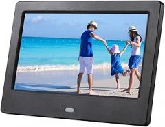 7 Inch Hd 1024 * 600 Full Function Photo Frame Electronic Album Advertising Machine Mp3 Mp4 Movie with Remote,Black