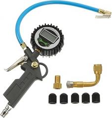 Portable Auto Tire Pressure Meter Tool Gray Electronic Display Accurate Vehicle Tire Checker for Maintenance