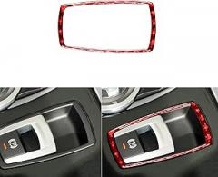 Real Carbon Fiber Electrical Park Brake Panel Electronic Handbrake Frame Soft Sticker Compatible with BMW Z4 E89 2009 2010 2011 2012 2013 2014 2015 2016 Decoration Sticker Car Interior Accessories