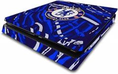 Head Case Designs Officially Licensed Chelsea Football Club Abstract Brush Art Vinyl Sticker Gaming Skin Decal Cover Compatible With Sony PlayStation 4 PS4 Slim Console