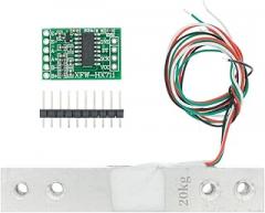 Hx711 with 20Kg | Load Ceell 1Kg 5Kg 10Kg 20Kg Hx711 Ad Module Sensor Electronic Scale Aluminum Alloy Weighing Pressure Sensor