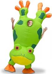Camlinbo Inflatable Adults Halloween Costume Funny Frog Handstand Blow Up Costume for Halloween Funny Theme Cosplay Party
