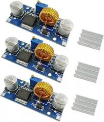 3PCS DC-DC Buck Converter XL4015 Step-Down Module Max 5A 75W Adjustable 4-38V to 1.25-36V Power Supply High Efficiency Voltage Regulator Module Electronic Integrated Circuits