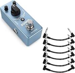 Donner Chorus Pedal, Tutti Love Analog Chorus Effect Classic Warm Chorus for Electric Guitar True Bypass and Donner 6 Inch Guitar Patch Cable Guitar Effect Pedal Cables Black 6 Pack