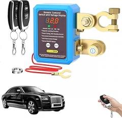 Remote Control of Car Devices for Anti-Theft Safety, 2026 New Remote Control Battery Disconnect Switch Anti-Theft Controller, 12V, 240A, Smart Voltage Car Kill Switch for Car, Truck, RV (Electronic-1)