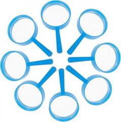 Angoily 15pcs Portable Handheld Glasses Lightweight Magnifiers for Boys and Girls Hobbies and Experiments Random Colors