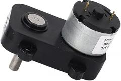 DC Geared Reduction Motor, Self Locking Worm Gear, DC5V 200RPM, Brass Coil, ABS and Aluminum Alloy, Low Noise, for Automation and Electronics