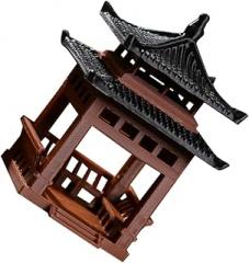 Milisten Mini Chinese Style Pavilion Statue Garden Decor Outdoor Zen Bonsai Ornament