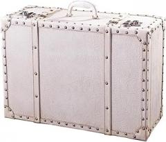 Vintage Wooden Storage Chest, Vintage Suitcase, Vintage Suitcase, Decorative Storage Trunks, Used for Photography Props Home Decoration(Brown,68x29x40cm)