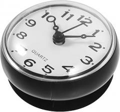 Gatuida Waterproof Shower Clock with Suction Cup, Non-Ticking Bathroom Wall Clock, Battery-Free Electronic Kitchen Timer for Fog-Resistant Bathroom Decor