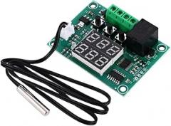 Ciieeo 12v Electronic Temperature Control Module Digital Thermostat for Room Indoor Outdoor Use Replacement for Old Broken Thermostat Dual Screen Display