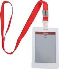4 Inches Electronic Employee Badge, E Paper Ink Screen NFC Employee Name Badge with Lanyard, for Business Students Office Workers