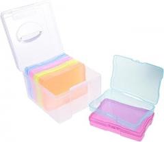 Photo Storage Box Compact Organizer for Cards Photos Crafts Electronics Portable