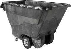 Rubbermaid Commercial Products Tilt Dump Truck/Trash Cart/Garbage Collection, 1250 lbs 1 Cubic Yard Heavy Load Capacity with Wheels, Trash Recycling Cart, Black, Office/Warehouse