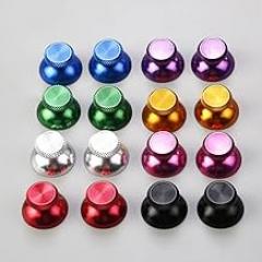 2pcs Metal Analog Grips Stick Thumbsticks for PS5 Controller Aluminum Alloy Metallic Joysticks (Green)