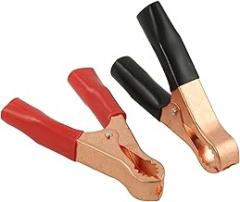 sourcing map Electronics Accessories 80mm Battery Alligator Clips Clamps 50A Red Black 1 Pair 2 Pcs