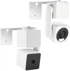 2 Pack Camera Wall Mount Compatible with Wyze Cam Pan V3/V4,Wyze Cam V4/V2,Metal Wall Mount Bracket for Wyze,Adhesive Camera Corner Ceiling Bracket Improves The Field of View,Two Ways Installation
