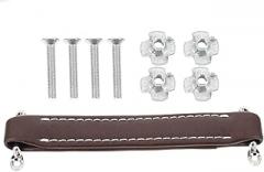 Practical Speaker Handle with Screws for Amplifier and Subwoofer Cabinets, European Style Leather Pull Handle in Coffee Color for Outdoor and Indoor Audio Equipment