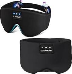 LC-dolida Sleep Headphones 3D Sleep Mask Ice Silk Sleep Mask with Bluetooth 5.4