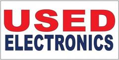 Used Electronic​s Red Blue Decal Sticker Retail Store Sign Sticks to Any Surface