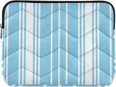 Vertical Stripes Light Blue White Laptop Sleeve 13 Inch Tablet Sleeve Portable Electronic Device Cover