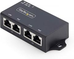StarTech.com 2-Port PoE+ Injector, 10/100/1000Mbps, PoE/PoE+ (802.3af/at), 4X 10/100/1000BASE-T RJ45, 30W, Wall Mountable