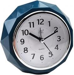 Alarm Clock Creative Diamond-Shape Alarm Clock Small Mute Alarm Clocks Bedside Electronic Round Number Double Bell Desk Table Decor Clock Digital Alarm Clock(Blue) XXZ