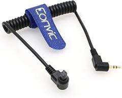 Eonvic 3 Pin Female to 2.5mm Remote Shutter Release Cable for Canon EOS R3 R5C R5 7D 50D 40D 30D 20D 1D (RA 2.5mm to 3pin Female)