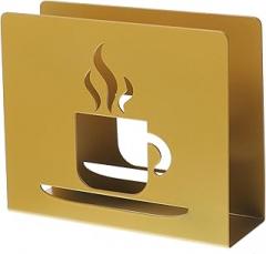 Milisten Metal Hollow Napkin Holder Decorative Retro Napkin Stand Gold Metal Tissue Paper Dispenser for Coffee Shops and Kitchen Dining Table Use