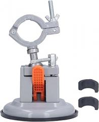 Mini Bench Vise, 360 Degree Universal Rotation, Die Cast Aluminum, 7.3 Inch Height with Suction Cup Base - Adjustable Chuck, Stable Clamping, Ideal for Jewelry and Electronics