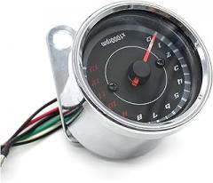 12V Electronic Tach Meter Speedometer Gauge Universal Motorcycle Tachometer Blue LED Backlight 1000RPM Motorcycle Tacho Gauge Instruments