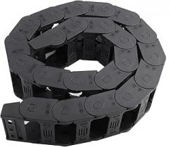 3pcs Nylon Cable Drag Chain 100cm 25 x 57mm Nylon Open Both Side Wire Carrier Drag Chain for 3D Printer, CNC Machine Tools, Electronic Equipment