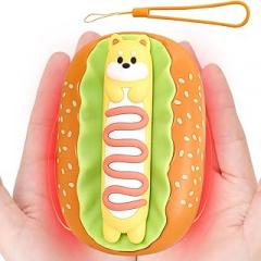 Portable Hand Warmer, 3-Level 2000mAh Rapid Heating Pocket Heater, Hot Dog Shaped Hand Heater, for Commuting School Home Office Outdoor Camping
