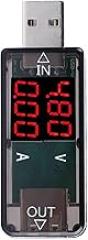 CHICIRIS USB Color LCD Voltmeter Ammeter Portable USB Tester Realtime Detection for Electronic Products Black (Black)