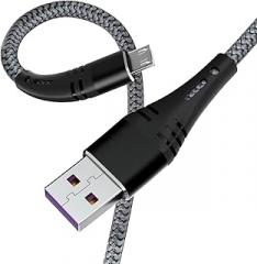 Micro USB Cable, 3 Pack Android Charging Cord, 6 Foot Nylon Braided Micro USB Fast Charger for Samsung Galaxy S6 S7 Edge, Moto G5 G5S Plus, Sony Xperia Z3 Z5 Note 6/5, Kindle,PS4 and More(Grey)