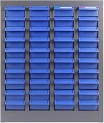 40 Drawer Parts Cabinet, ABS Material Nut and Bolt Organizer, Bolt Bins Organizer for Shop with Shelf and Label, Bolt Bins for Storing Sample, Metals and Electronic Element, Blue
