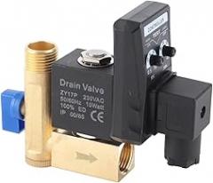 G1/2 DN15 Automatic Electronic Timed Drain Valve Compatible With Air Compressor Condensate Management(110V)