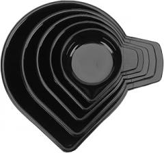 KICHOUSE 5Pcs Plastic Weighing Dishes Lightweight Electronic Scale Trays with Smooth Rounded Edges for Jewelry and Small Item Measurement Stackable for Space-Saving Storage