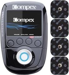 Compex Wireless USA 2.0 Muscle Stimulator w/TENS Bundle Kit: Muscle Stimulation Machine, with Snap Electrodes,Programs, Wireless PODs etc, Black
