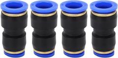 Straight Push to Connect Fitting, 4Pcs 4/7in 2/5in Straight Push Connectors Quick Release Pneumatic Air Line Fittings for Machinery Electronics Automotive Packaging Industries