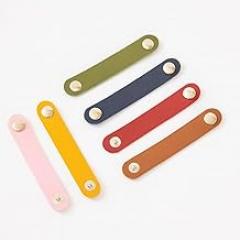 10-Pack Faux Leather Cable Management Ties, Stylish Cord Organizer Straps for Earphones, Data Cables, and Electronic Wire Storage