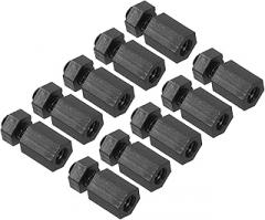 PATIKIL M2.5 Nylon Hex Standoff Screws Nuts, 1Set/100Pack PCB Male Female Threaded Kit for Motherboards, Computer Cases, Circuit Boards, Electronics (6mm+5mm, Black)