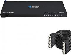 OREI 1x8 2.0 8 Ports HDMI Splitter with 8-Pack 6ft HDMI Cable Full Ultra HDCP 2.2, 4K at 60Hz & 3D Supports EDID Control