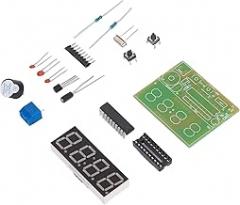 Digital Clock Kits 4 Digit Electronic Soldering Clocks Kit with Second Correction Function for Schools DIY Electronic Fabrication Set