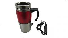 Northpoint 6oz Electronic Travel Cup Warmer w/USB Charger (Silver/Red)